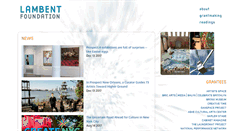 Desktop Screenshot of lambentfoundation.org
